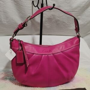 SALE! NWT Coach Limited Edition Leather Soho Pleated Magenta Satchel W Dust Bag